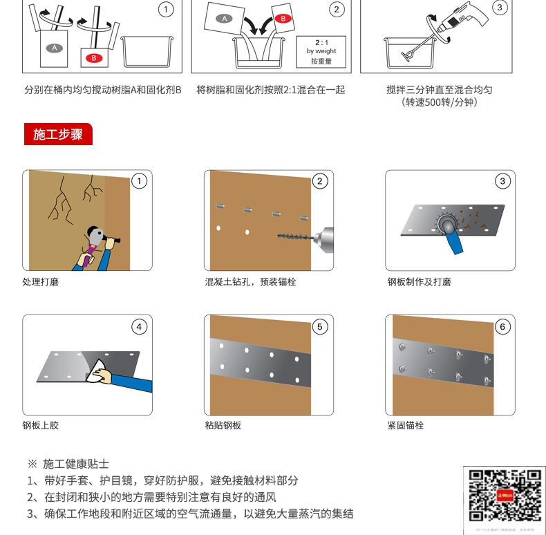 包钢马边粘钢加固施工过程